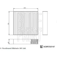 Blue Print Innenraumluftfilter mit Aktivkohle ADBP250147