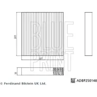 Blue Print Innenraumluftfilter mit Aktivkohle ADBP250148