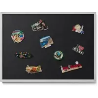 Tulup MAGNETTAFEL 70x50 cm Silberner Rahmen Farbe Schwarz