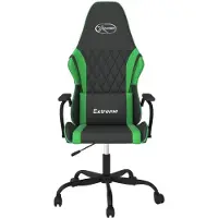 vidaXL Gaming-Stuhl Schwarz und Grün Kunstleder