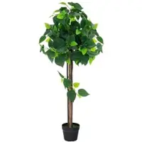 Costway Kunstpflanze mit Topf für Haus Büro 1 Pack 114 cm Grün