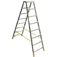 Proregal Metal Double Giraffe Doppelseitige-Aluminium-Stufenstehleiter 8 Stufen 178 cm Hoch 150 kg Tragkraft Leiter Trittleiter Haushaltsleiter