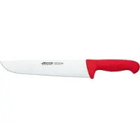 Arcos Fleischermesser Farbe - Prof 291822 Edelstahl Nitrum und mango ergonomische rote Polypropylenklinge und 25 cm Klinge, Vitrine