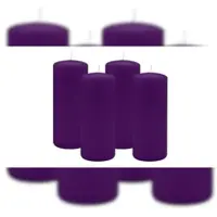 Kopschitz Kerzen 4er Set Stumpenkerzen/Adventskranzkerzen Violett Ø 60 x 120 mm