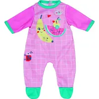 Baby Born pinker Strampler mit blauen Details und niedlichem Print für 36cm Puppen