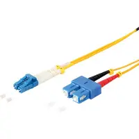 S-Conn Duplex Patchkabel LC/SC 9/125µ, OS1/OS2 gelb 5,0m