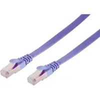 Shiverpeaks RJ45 Flachkabel m. CAT 7 Rohkabel slim violett 10m