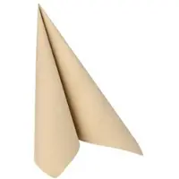 Papstar 50 Servietten "ROYAL Collection" 1/4-Falz 40 cm x 40 cm sand in Papierverpackung (89406, 50 Stück)