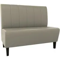 BIG Möbel Gastro Sitzbank Paris | 140 cm breit | Kunstleder Taupe | Vertikal | Dinerbank