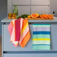 REMEMBER Trockentücher-Set Nr. 25, 100% Baumwolle, 50 × 70 cm, farbenfrohes Küchentuch-Set im 2er-Pack