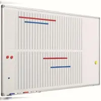 Proregal 53-Wochen-Planer magnetisches Whiteboard Slim, HxB 60x120cm, 8mm-Platte, inkl. Befestigungsmaterial & Stiftablage, Sublimationsstahl, Weiß