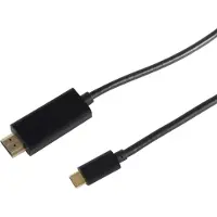 S-Conn S/CONN 10-57025, 1 m, HDMI Typ A (Standard), USB Typ-C, Männlich, Männlich, Gerade