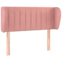 Syfax Kopfteil mit Ohren Rosa 103x23x78/88 cm Samt