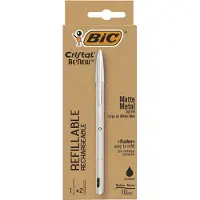 BIC Cristal Renew, Clip, Stick-Kugelschreiber, Nachfüllbar, Schwarz, 1 Stück(e)