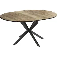 Vicco Esstisch Loyd Schwarz/Eiche rustikal 120 x 76.5 cm ausziehbar, Model 51777