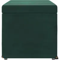 vidaXL Hocker Dunkelgrün 81 x 41 x 40 cm Samt und Engineering Holz