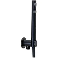 Paffoni Stick - Handbrauseset, mit Halter und Schlauch, Schwarz matt ZDUP094NO