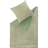 Schöner Wohnen Wendebettwäsche "Vichy", grün, B/L: 155cm x 220cm, Perkal, B/L: 80cm x 80cm, Perkal, Obermaterial: 100% Baumwolle, SCHÖNER WOHNEN-KOLLEKTION, Bettwäsche, Wendebettwäsche, mit weichem Flanellcharakter