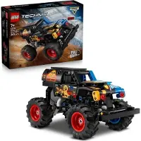 LEGO Technic Monster Jam Grave Digger, Feu et Glace, Rückziehmotor, Konstruktionsspielzeug für Kinder ab 7 Jahren