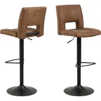 Ebuy24 (2er Set) Syra Barhocker braun.