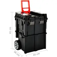 vidaXL Werkzeug-Organizer Trolley mit Griff 45x36x90 cm