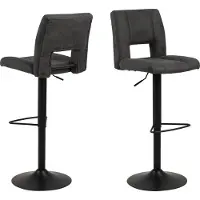 Ebuy24 (2er Set) Syra Barhocker grau.
