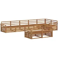 vidaXL Outdoor-Sofagarnitur 8 stk. Natur Massivholz Akazie