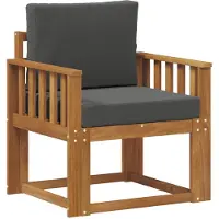 Syfax Outdoor-Sofa Massives Akazienholz und Polyester Natur