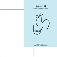 Hahnemuhle Skizzenblock 60127438, A2, 190 g/m2, weiß, geleimt, 50 Blatt