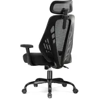GTPLAYER COMHOMA Ergonomischer Bürostuhl Schreibtischstuhl mit 3D Armlehnen, Kopfstütze, Gamingstuhl atmungsaktives Mesh, V-förmige Rückenlehne, Wippfunktion