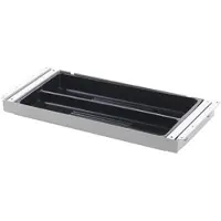 Bümö Schreibtisch Organizer Schublade aus Metall in weiß mit Schreibwareneinsatz - Unterbau Ablage einfach unter dem Tisch montierbar, Schreibtisch