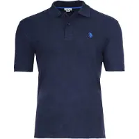U.s. polo assn. Herren Poloshirt - Piquet, Logo-Stickerei, Baumwolle Stretch Marine L