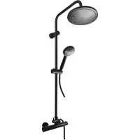 RAV copy of Thermostatische Wandduschsäule in Chrom mit Handbrause 150cm SLEZAK