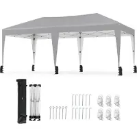 Northix 3 x 6 m Pop-Up-Pavillon mit UV-Schutz, Grau