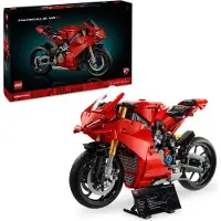 LEGO Technic Ducati Panigale V4 S, Motorrad Modell 42202, Detailgetreue Replik, Inklusive Präsentationsständer, Modellbausatz für Erwachsene