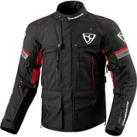 MUGENRACE T-Uno Schwarz Rote Wasserdichte Textiljacke Größe XS