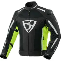 MUGENRACE Diavolo-1 Schwarz Weiß Fluogelb Wasserdichte Textiljacke Größe 3XL