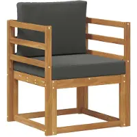 Syfax Outdoor-Sofa Massives Akazienholz und Polyester Natur