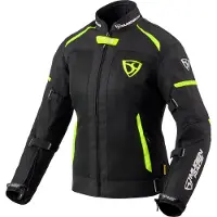 MUGENRACE Fuggire-A wasserdichte Damen Motorrad Textiljacke, schwarz/gelb, L