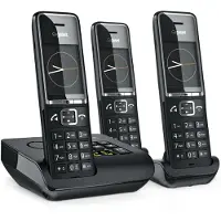 Gigaset COMFORT 550A, Analoges Telefon, Kabelloses Mobilteil, Freisprecheinrichtung, 200 Eintragungen, Anrufer-Identifikation, Schwarz