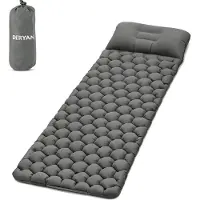 Deryan Air Bed – Aufblasbares Campingbett – Grau – Inklusive Tragetasche