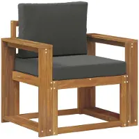 vidaXL Outdoor-Sofa Massives Akazienholz und Polyester Natur