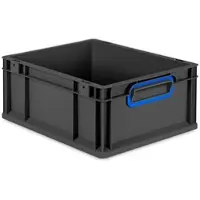 Proregal Eurobox Nextgen Color HxBxT 17x30x40cm 16 Liter Griffe Blau Geschlossen Schwarz Eurobehälter Transportbox Transportbehälter