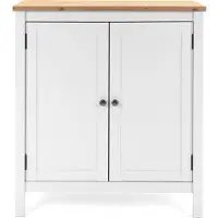 GuenstigEinrichten Finori Bergen 1 Kommode Holzwerkstoff Weiß/Artisan Oak