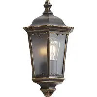 QAZQA Klassische Außenwandleuchte Antikgold IP44 - Havana Half