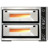 Thule - Pizzaofen PF6262 DE elektrisch - 4+4x Ø30cm | 10 kW | 400V - Edelstahl 2 Backkammern