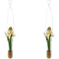 Creativ Green Kunstblume "Hyacinthe in Hängevase", bunt, B:4cm H:35cm, Kunststoff, Kunstpflanzen, Kunstblume
