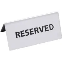Contacto Tischschild RESERVED, schwarze Laserung
