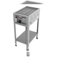 ChattenGlut Professional Gastrobräter 1-flammig Standgerät 3,6kW und Einzelne Edelstahlstäbe als Rost
