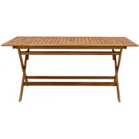 Miliboo - Rechteckiger Gartentisch aus Massivholz B170 cm zusammenklappbar SANTIAGO
